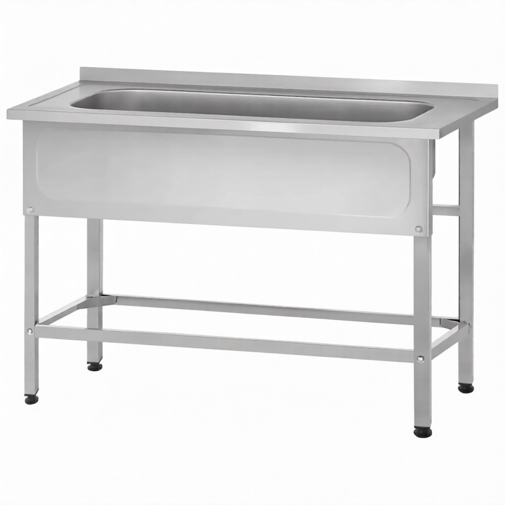 Ванна котломойка ВМЦн 860х1200х600  1 м/о 380х960х510, борт, экран (ножка проф. 40х40)