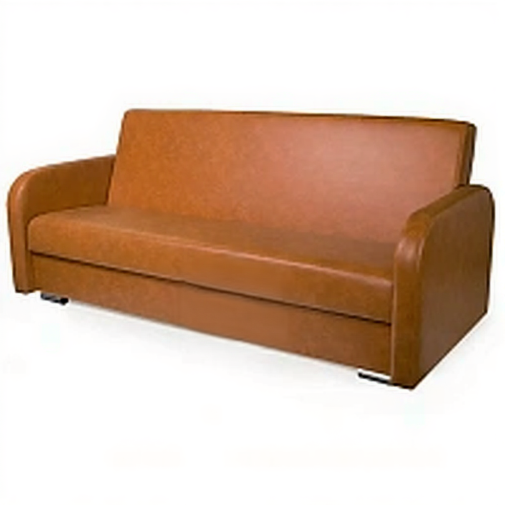 Диван-книжка раскладной ДР-2.1 с подлокотниками (кожзам Эконом коричневый)