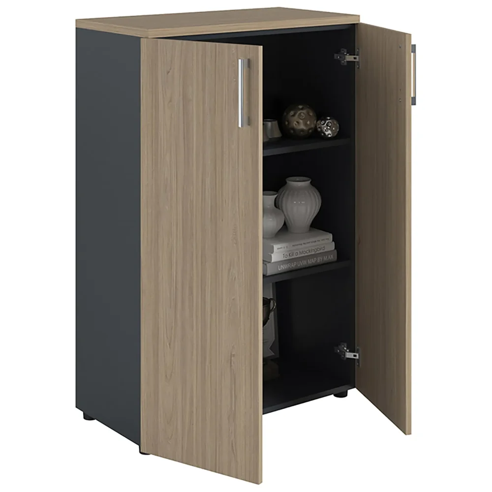 Шкаф NW 1280 закрытый вяз натуральный/антрацит