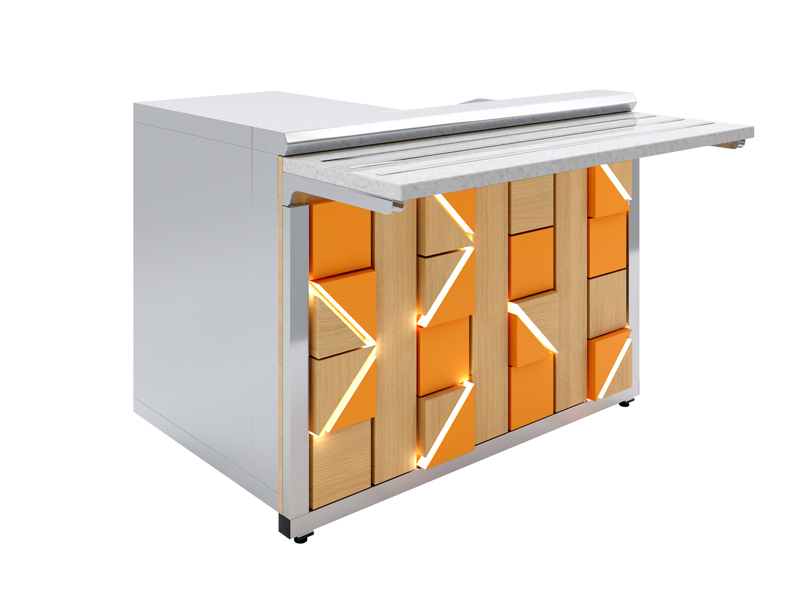 Прилавок кассовый универсальный Luxstahl КК-1200 Premium