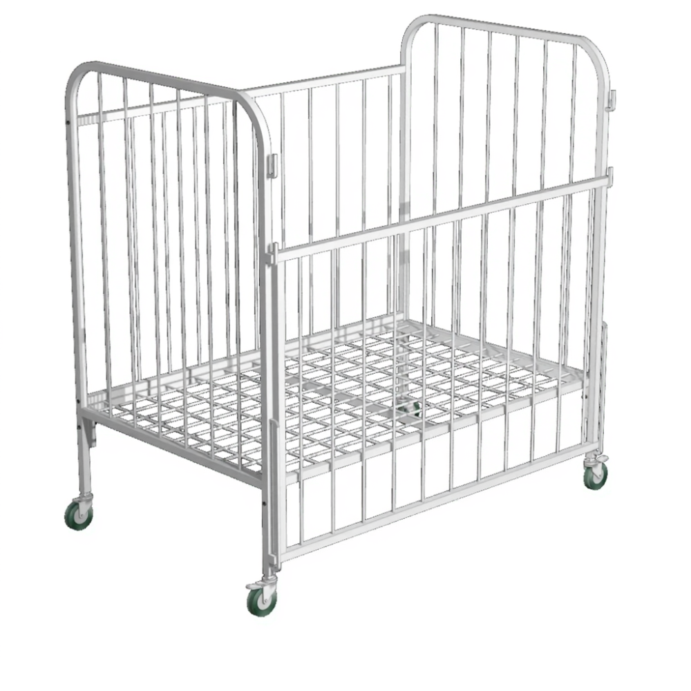 Кровать детская (1-5 лет) с ограждением КД (каркас белый), матрац