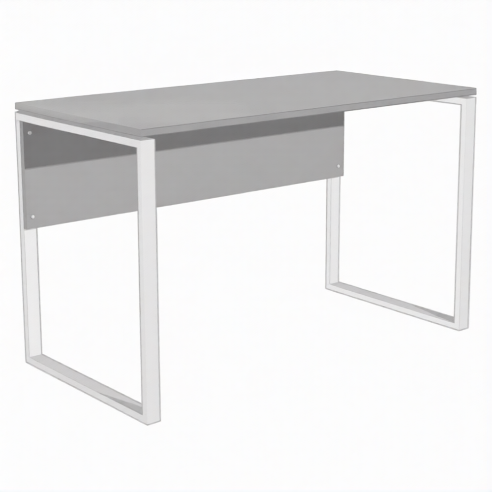 Стол для врача рабочий СрТ-2.01 (1400х600х750) (ЛДСП серый, каркас белый)