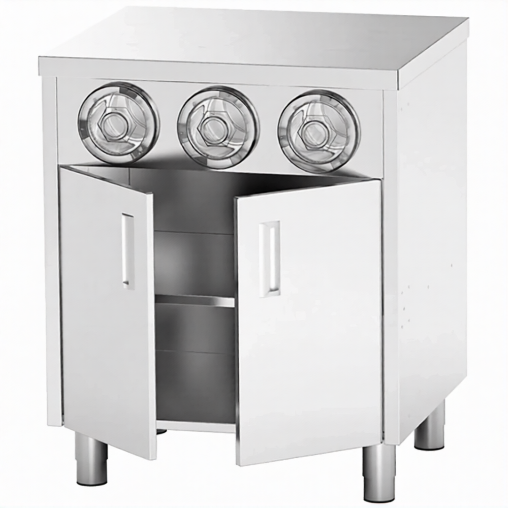 Стол-тумба с диспенсерами для стаканов СПЗРД3-8/7-Б