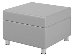 Пуф модульный на металлокаркасе 600х610х425 мм 790.П-С (обивка - экокожа серый, м/к квадратная труба)