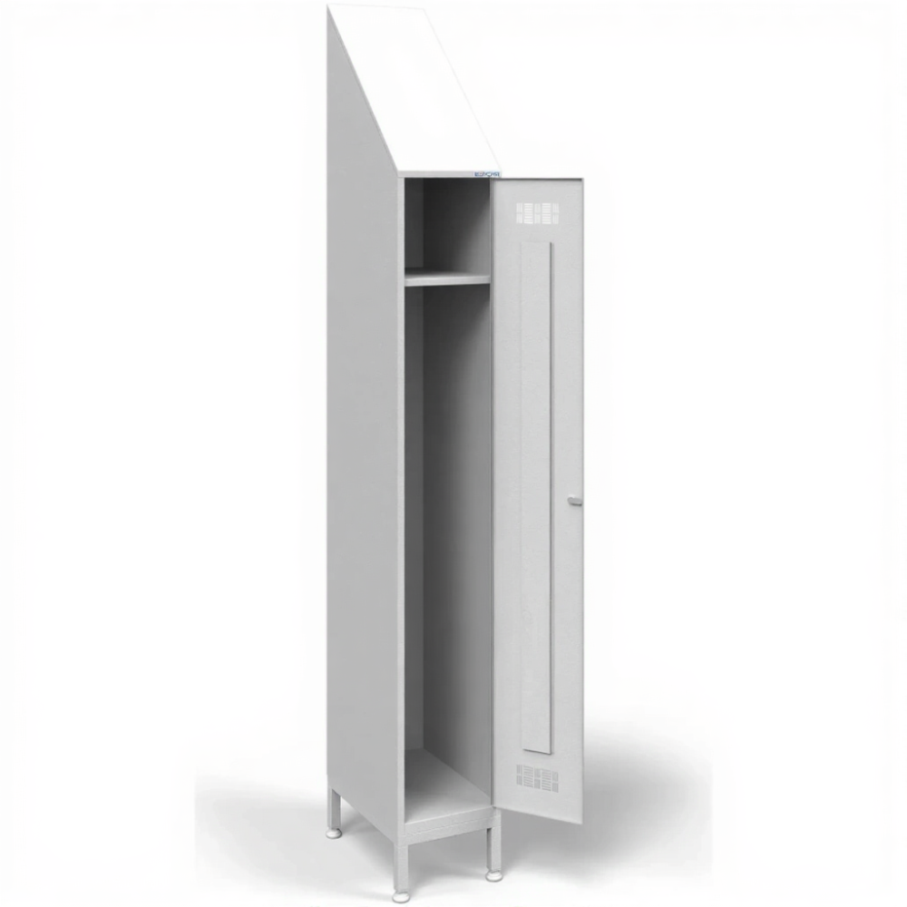 Шкаф для одежды металлический ШРВ-ОД-320 с наклонной крышей