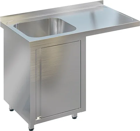 Ванна моечная с рабочей поверхностью ВМЦЗРК/1-12/7-БЛ крыло под посудомойку справа