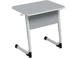 Стол 1-местный школьный 3-5 г/р "Альтер" регулируемый СУ.1.35.А-Б.С (серый", м/к белый)