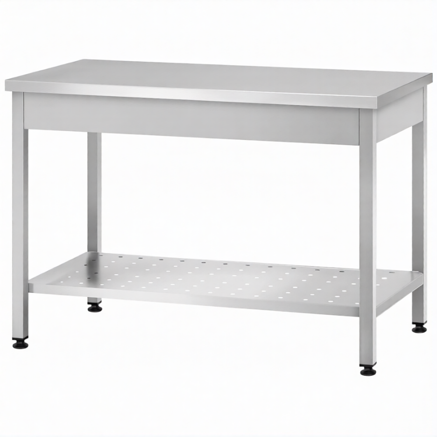 Стол производственный СПРп - 860х1000х600 «Profi Inox» (полка перфорация)
