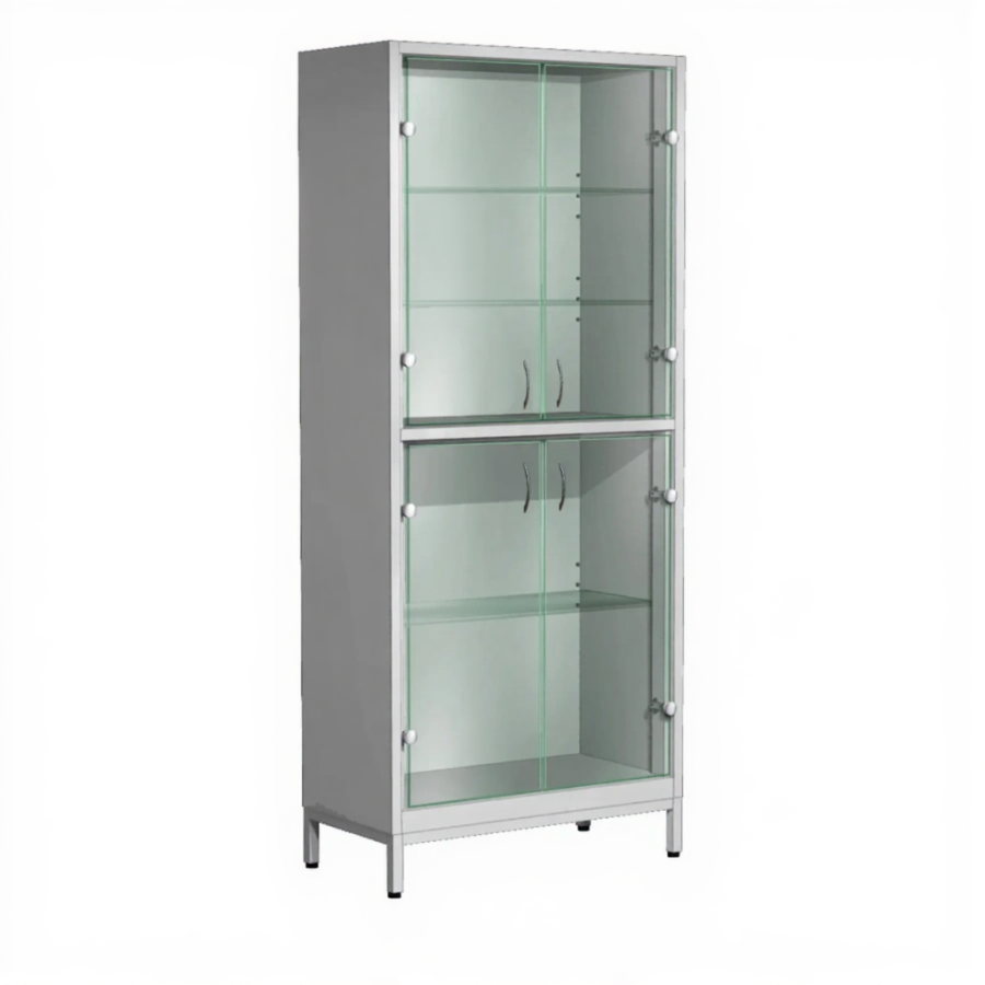 Шкаф для лабораторной посуды ШМЛП-2 (корпус металл серый)