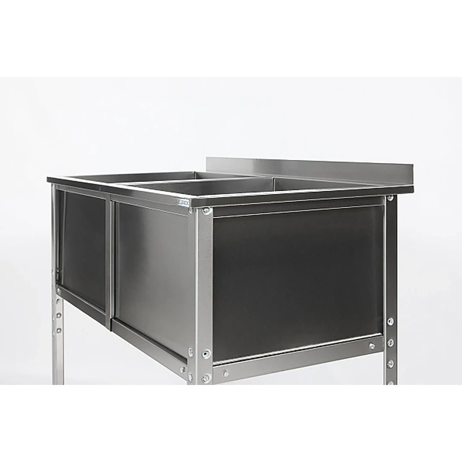 Ванна моечная двухсекционная с бортом ВМС-2/8-Б-ЭН