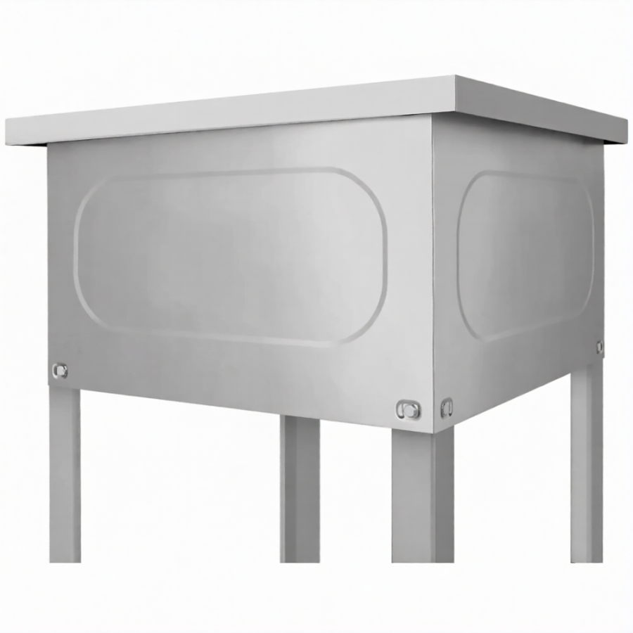 Ванна моечная ВМСн 530/2  2 м/о 430х430х300 (полка с отв., борт; ножка угл.)