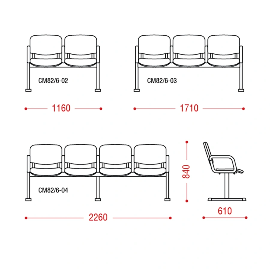 Многоместная секция Тракт (модель CМ 82/6)