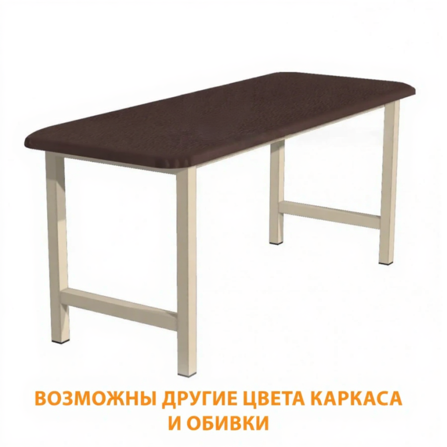 Банкетка двухместная Бп-2х (кожзам Эконом коричневый, каркас бежевый)