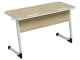Стол 2-местный школьный 3-5 г/р "Альтер" с наклоном столешницы 0-15° (дуб "Бардолино", м/к белый)