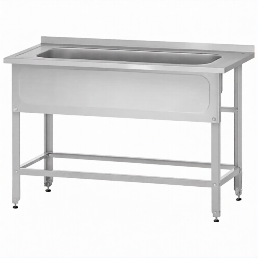 Ванна котломойка ВМЦн 860х1200х600  1 м/о 380х960х510, борт, экран (ножка угл.)