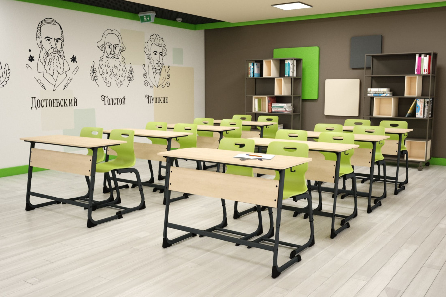 Cтол ученический дуб сонома/мятный SHT-TN12/5-7