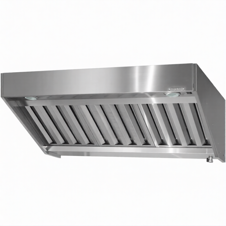 Зонт вытяжной полуоткрытый ЗВПб 400х800х1000 «Base» пристенный (к-т светильников)