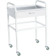 Столик медицинский инструментальный СМИ-02-01 (полки металл, колёса серая резина)