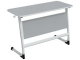 Стол 2-местный школьный 5-7 г/р "Логика" регулируемый (серый, м/к белый)