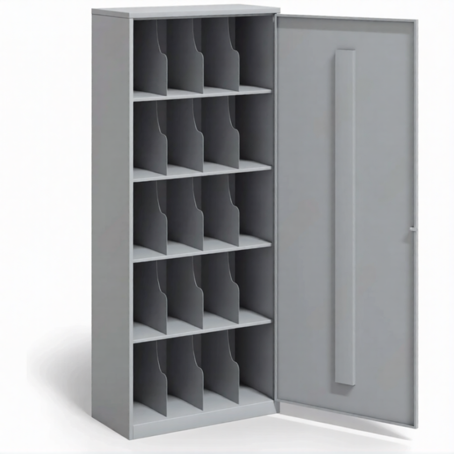 Шкаф для 20 противогазов ХПГ-20, с дверью (1880x810x400)