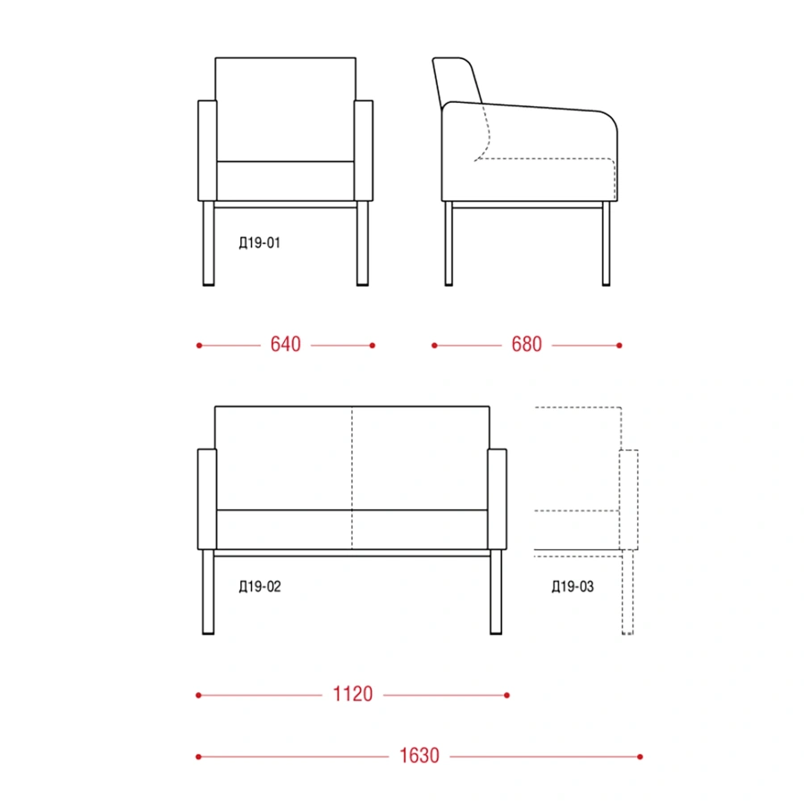 Диван Клод (модель Д19)