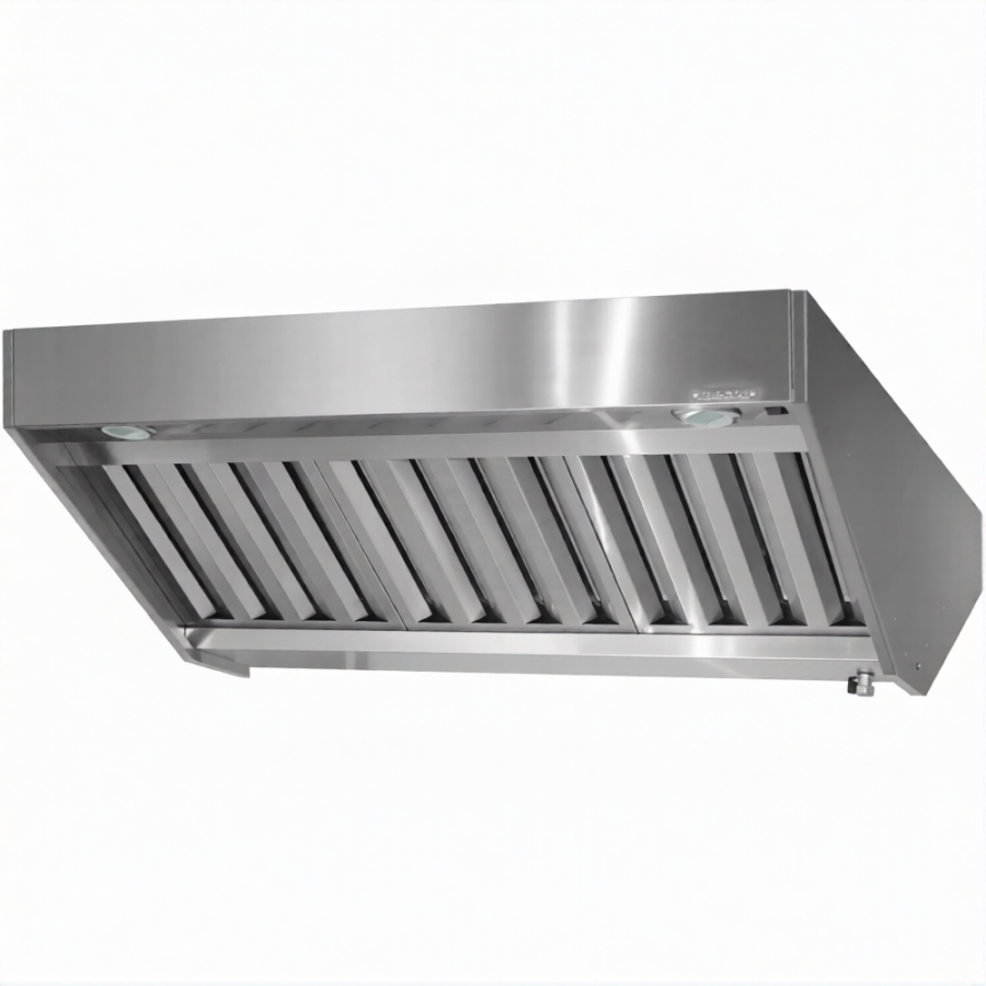 Зонт приточно-вытяжной полуоткрытый ЗППн 400х1000х2000 «Norma Inox» островной (к-т светильников)