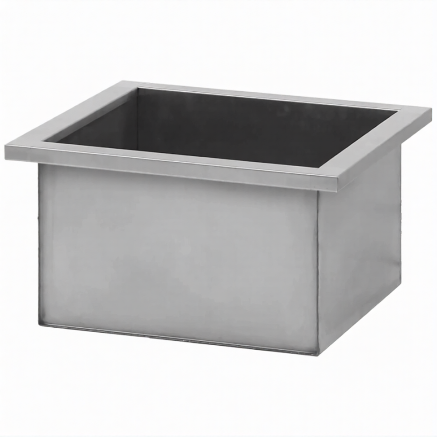 Ванна моечная ВМСн 530/2  2 м/о 430х430х300 (полка с отв., борт; ножка угл.)